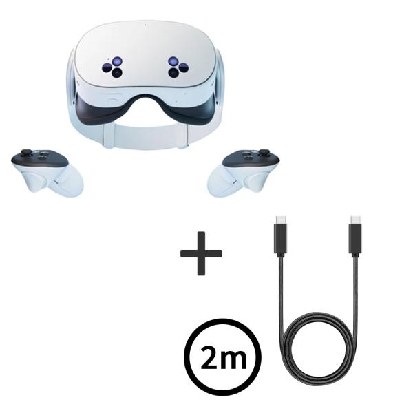 [Meta] Meta Quest 3S 메타퀘스트 VR 기기  [256GB][본품+USB3.2 Gen2 C to C타입 20Gbps 100W 고속충전 PD 케이블 2m]