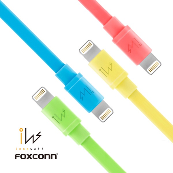 [Foxconn] [1+1] 폭스콘 라이트닝 8핀 플랫 케이블 MFi 아이폰 호환  [색상선택]