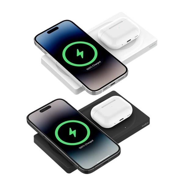 [Belkin] 벨킨 부스트업 프로 2in1, 15W 맥세이프 무선 충전기 [WIZ019bt] [패드형]