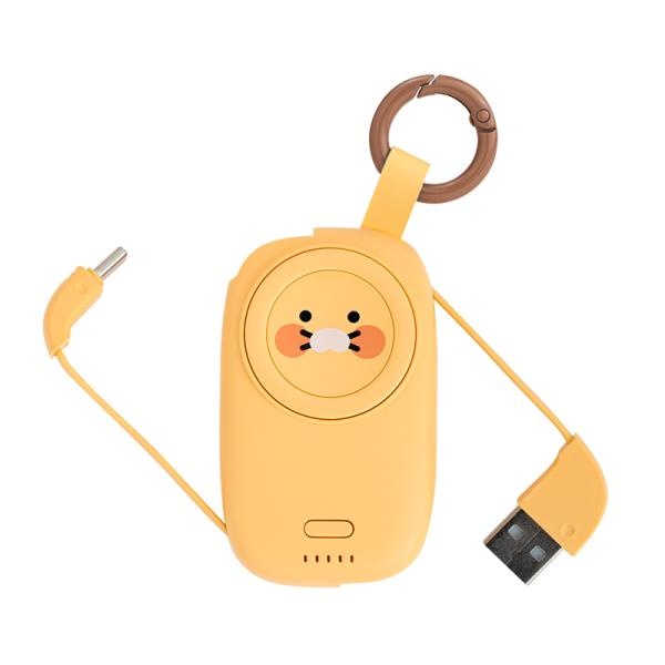 [주식회사 리튬포어스] 카카오프렌즈 애플워치톡 케이블형 무선충전 보조배터리 1200mAh