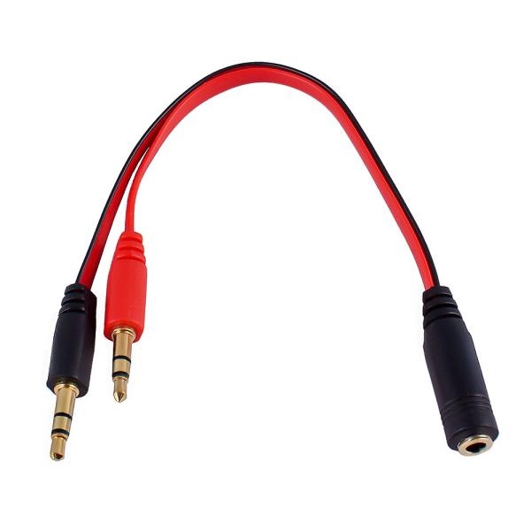 [유트렌드] 3.5mm AUX 3극 마이크 이어폰 4극 변환 Y젠더 케이블  U3YS