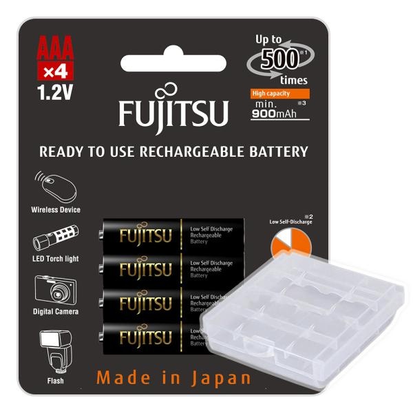 [후지쯔] 충전지 프리미엄 AAA 950mAh 4개입 + 케이스