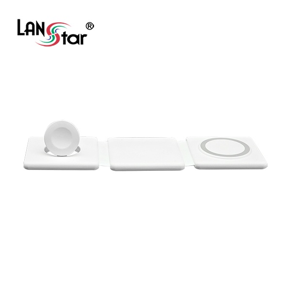 [LANStar] 랜스타 3in1 무선 충전패드, 아이폰/에어팟/애플워치 지원 [LS-A3IN1]