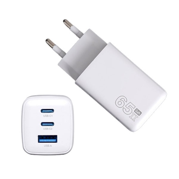 [타이탄] GaN2 65W PD PPS 3포트 초고속 접지 충전기 [KYT830-65W-CCA]