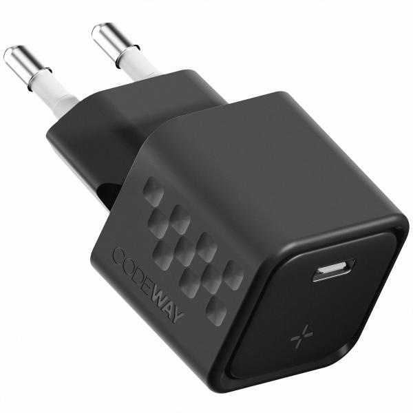 [코드웨이] 30W GaN 초고속 충전기 [C타입:1포트]  [나이트 블랙/CD730K]