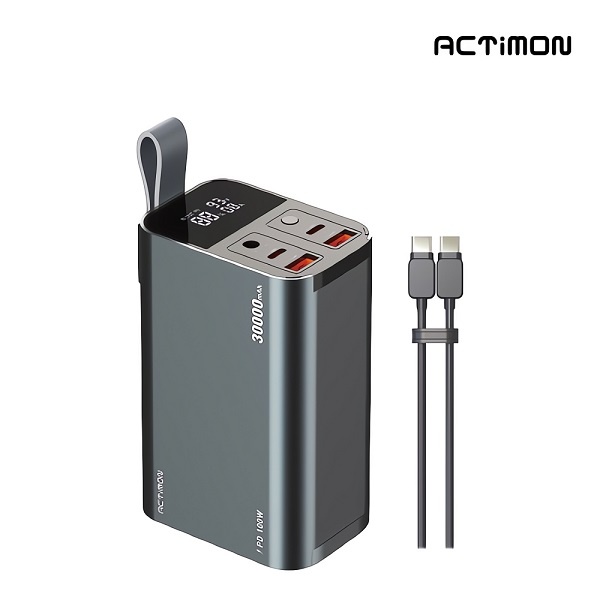 [엑티몬] 100W 초고속랜턴 30000mAh 보조배터리 MON-PD100W-K30000
