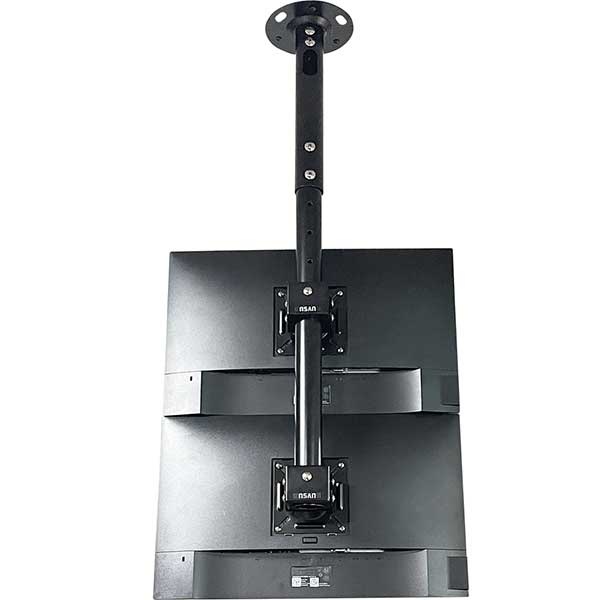 [N-SAN] 천장형 모니터 거치대, 세로듀얼형 LC-A1V [겉봉300/속봉700mm] [봉높이:730~880mm]  ▶ [15~32형] ◀