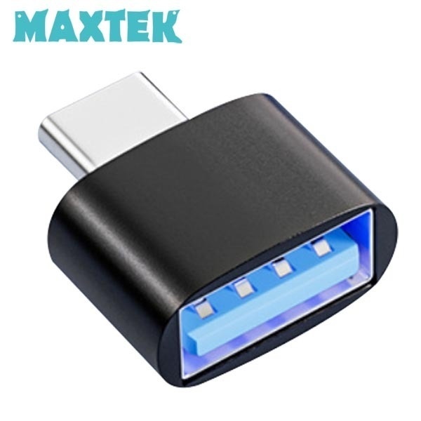 [MAXTEK] USB-A 2.0 to Type-C 3.1 F/M OTG 변환젠더,  MT025 [블랙]