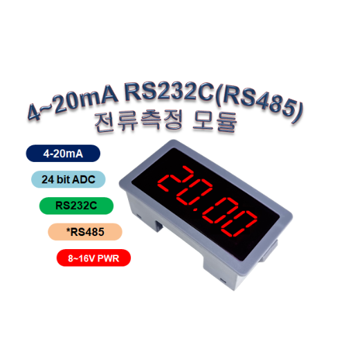 판넬미터형 4~20mA 전류측정 RS232C(RS485) 전송모듈 (P3347-2)