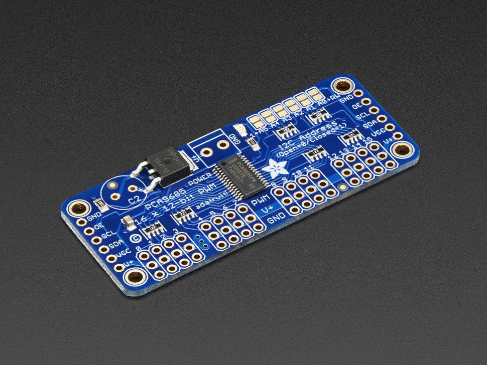 16채널 12비트 PWM/서보드라이버(I2C 인터페이스) / Adafruit 16-Channel 12-bit PWM/Servo Driver - I2C interface - PCA9685 [815]