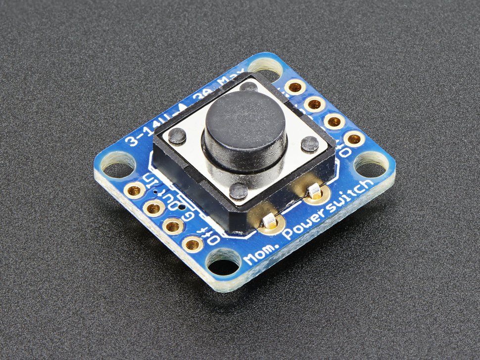 Adafruit 푸쉬버튼 파워 스위치 브레이크아웃 / Adafruit Push-button Power Switch Breakout [1400]