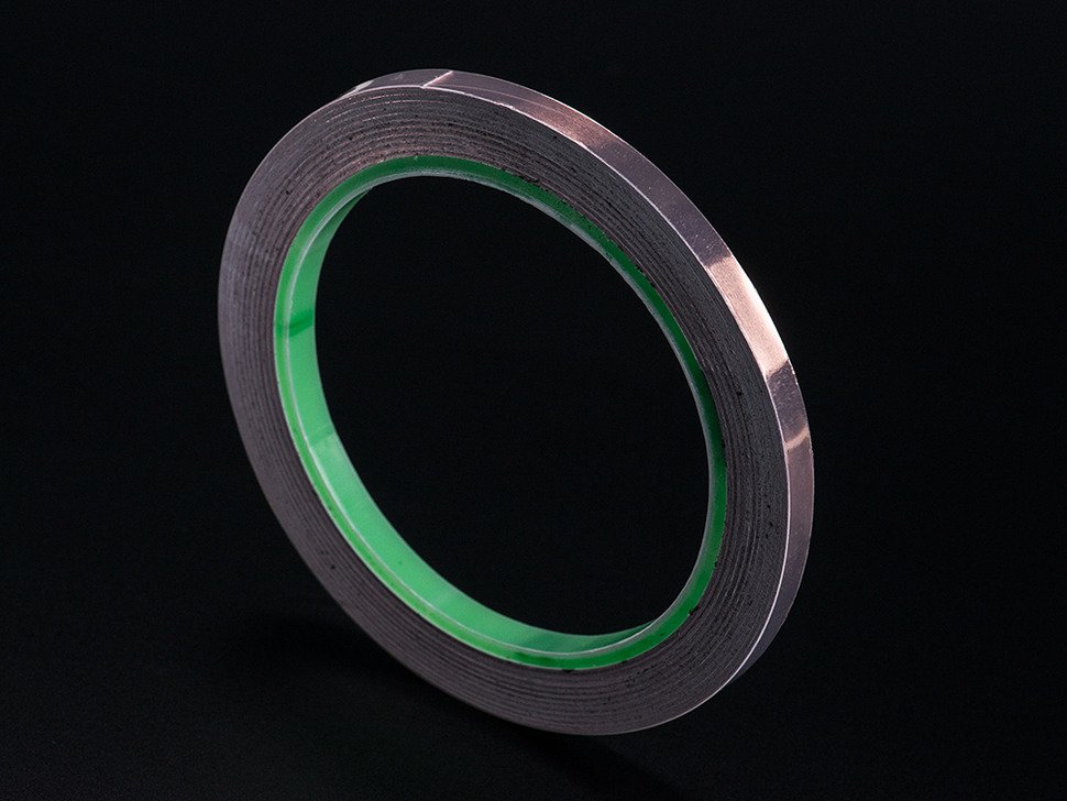 구리 호일 테이프 (전도성 접착제 포함) - 6mm x 15m 롤 / Copper Foil Tape with Conductive Adhesive - 6mm x 15 meter roll [1128]