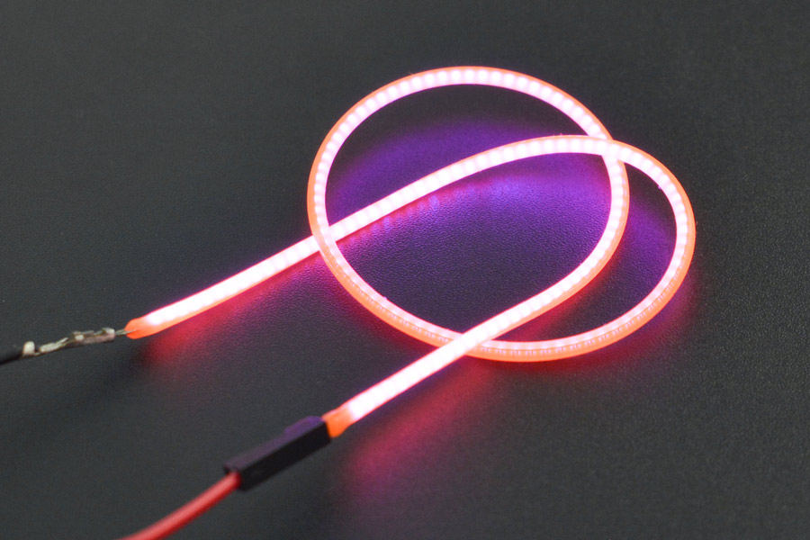 3V 260mm 플렉시블 LED 필라멘트 칩 (핑크)