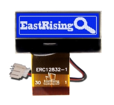 1.2 inch COG 128x32 Dot Matrix LCD Graphic LCD Display Module,White on Blue ERC12832SBS-1