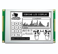 5.7 inch 320x240 Graphic LCD Module -China w/Touch Panel,Black on White ERM320240FS-1