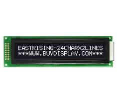 3.3V/5V 24x2 Character LCD Display Module w/HD44780,White on Black ERM2402DNS-1