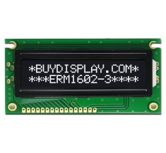 3.3V/5V 16x2 1602 Character LCD Module,White on Black,High Contrast ERM1602DNS-3 