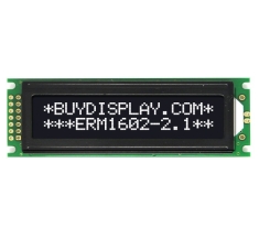 3V/5V 16x2 Character LCD Module w/HD44780 Controller White on Black ERM1602DNS-2.1