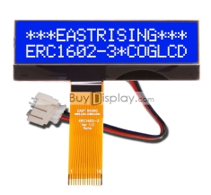 COG LCD Display 2x16 Character Module,FPC Connection,White on Blue ERC1602SBS-3