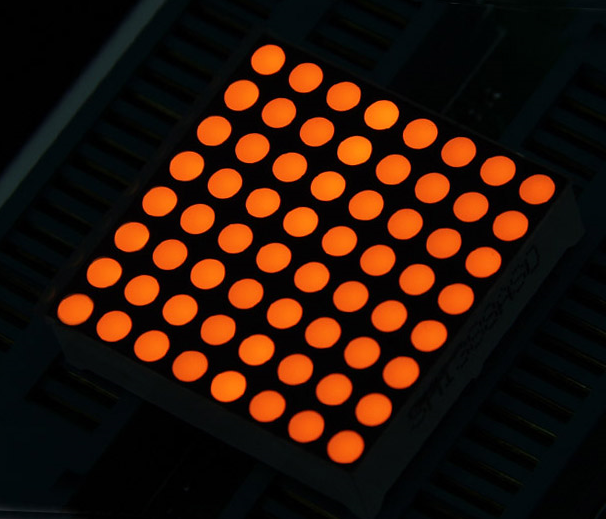 빨간색 사각 매트릭스 LED 애노드 32mm 8x8 Square Matrix LED Amber - Common Anode