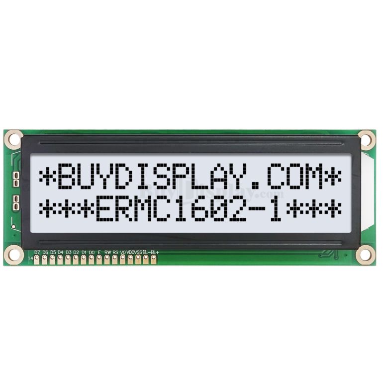 Character 2x16 LCD Module Configuration Block Diagram Black on White ERM1602FS-1