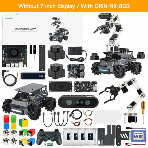 ROSMASTER M3 Pro ROS2 Robot with Multimodal AI Large Model, AI Voice Interaction, Vision Recognition, Tracking & Sorting Orin NANO NX SUPER 8GB