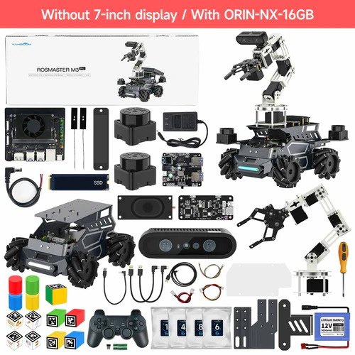ROSMASTER M3 Pro ROS2 Robot with Multimodal AI Large Model, AI Voice Interaction, Vision Recognition, Tracking & Sorting Orin NANO NX SUPER 16GB
