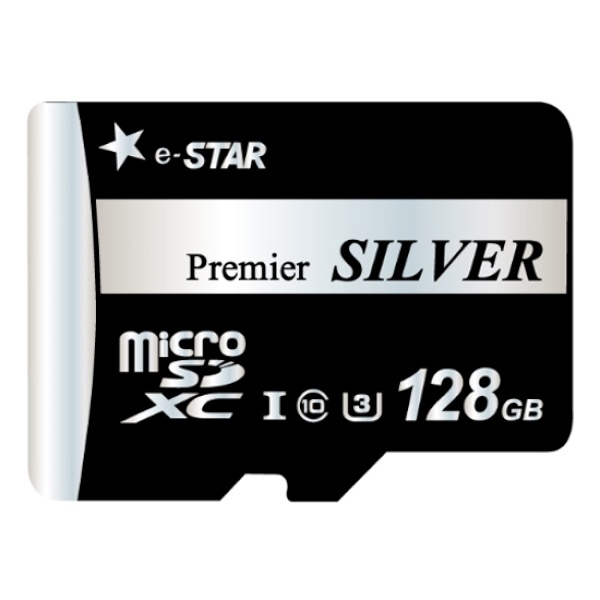 [e-Star] MicroSDHC/XC, Class10 (U1), Premier SILVER, UHS-I MicroSDXC 128GB