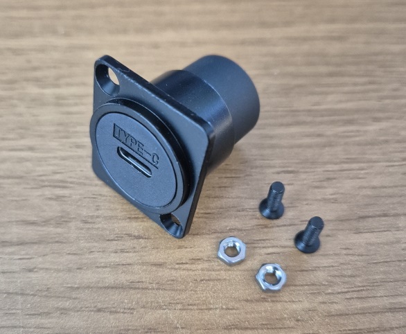 케이스 장착용(Panel Mount) USB Type-C 커넥터 (USB Type-C Female To Female Connector, Panel Mount)