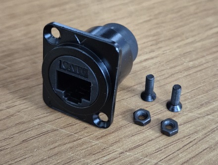 케이스 장착용(Panel Mount) RJ45(CAT6) 커넥터 (RJ45(CAT6) Connector, Panel Mount)
