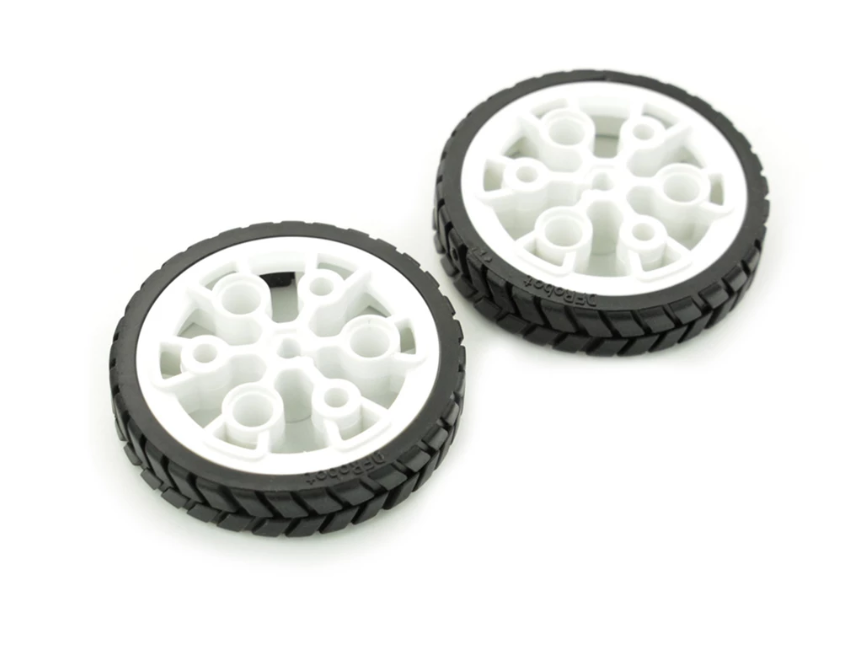 N20 ABS Rubber Wheel 43x9mm (Pair)
