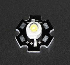 1 Watt Cool White LED - Heatsink Mounted [518]