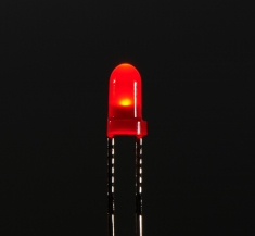 Diffused Red 3mm LED (25 pack) [777]